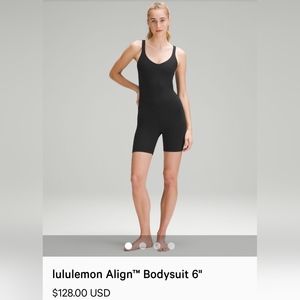 Black Size 6 Lululemon Align Bodysuit "6"